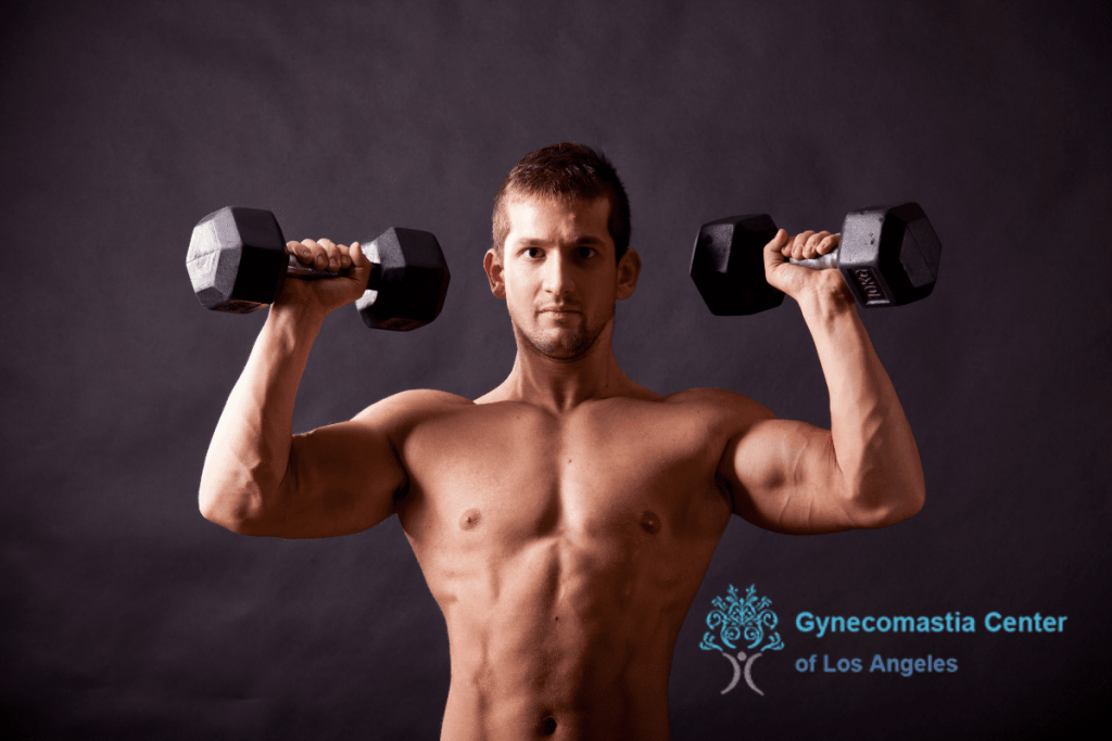 a bodybuilder with gynecomastia in Los Angeles