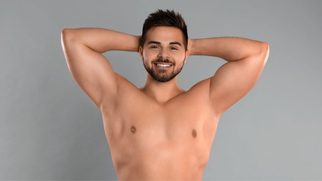 Male Breast Reduction Before and After more masculine