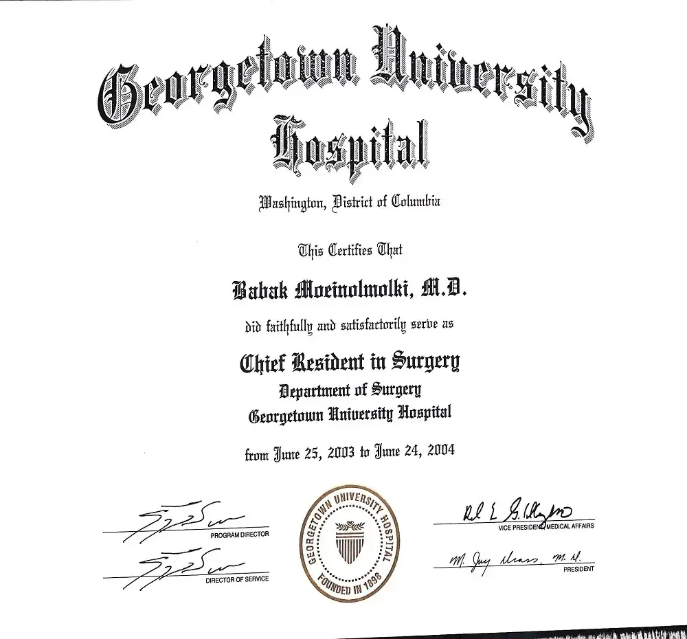 Georgetown University Hospital (Chief Resident)