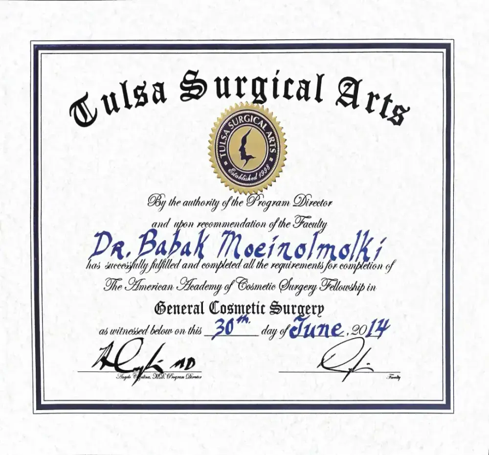 Tulsa Surgical Arts - General Cosmetic Surgery Fellowship Completion