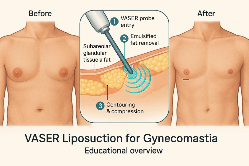 Vaser Liposuction + Gland Excision by Dr. Moein in Los Angeles